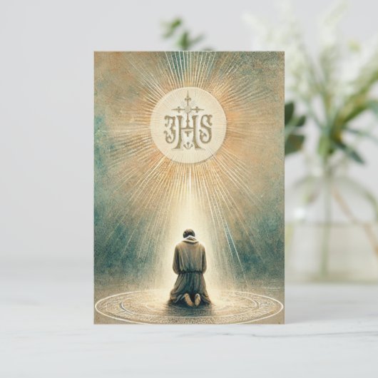 Carte Un acte de contrition Prière religieuse (Debout devant)