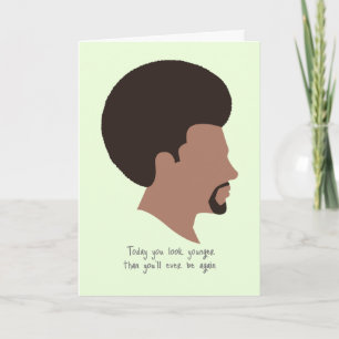 Carte Un Africain Américain Avec Des Cheveux Afro