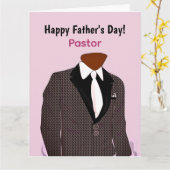 Carte Un Africain Américain en costume Fête des pères du (Fleur jaune)