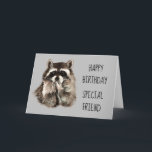 Carte Un ami comme vous Voyage Raton laveur Anniversaire<br><div class="desc">Joyeux anniversaire  un ami comme vous rend le voyage utile.  Amusement Aquarelle Raton laveur Amis pour ceux qui aiment les animaux et ont le sens de l'humour</div>