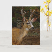 CARTE UN AMI DE CERFS COMMUNS (Fleur jaune)