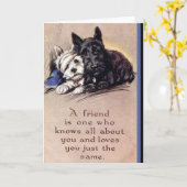 Carte Un ami est....Carte de voeux (Fleur jaune)