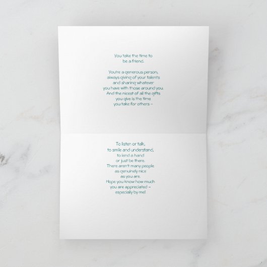 Carte Un ami spécial (Intérieur)