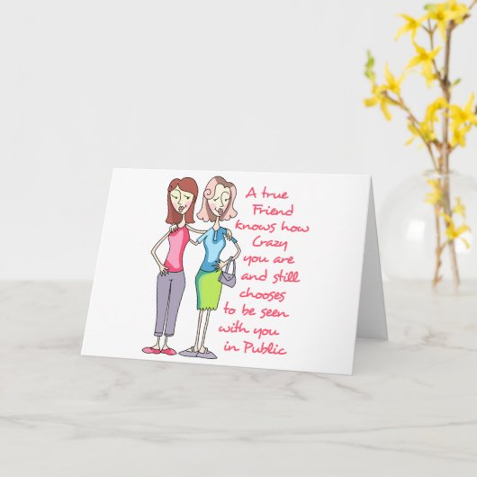 Carte Un ami vrai (Fleur jaune)