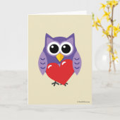 Carte Un amour de chouette (Fleur jaune)