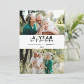 Carte Un an de mémoire moderne minime multi photo (Debout devant)