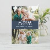 Carte Un an de mémoire moderne minime multi photo (Debout devant)
