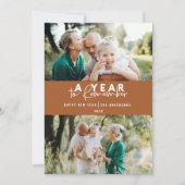 Carte Un an de mémoire moderne minime multi photo (Devant)