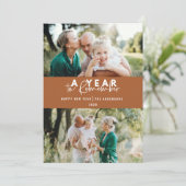 Carte Un an de mémoire moderne minime multi photo (Debout devant)