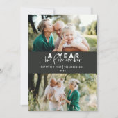 Carte Un an de mémoire moderne minime multi photo (Devant)