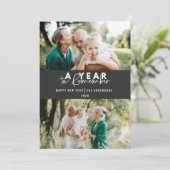 Carte Un an de mémoire moderne minime multi photo (Debout devant)