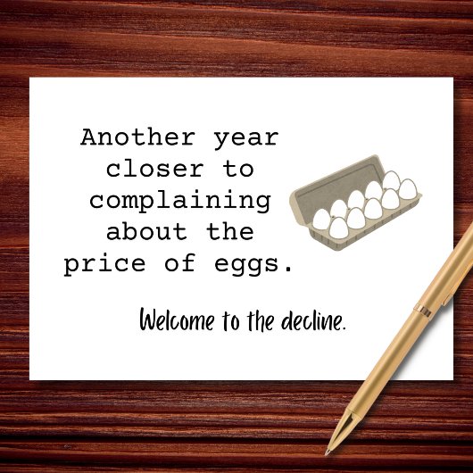 Carte Un an de plus Plainte Anniversaire