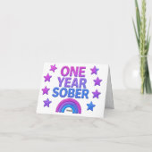 Carte Un an de sobriété anniversaire d'abstinence annive (Dos)