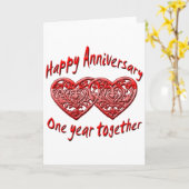 Carte Un an ensemble (Fleur jaune)