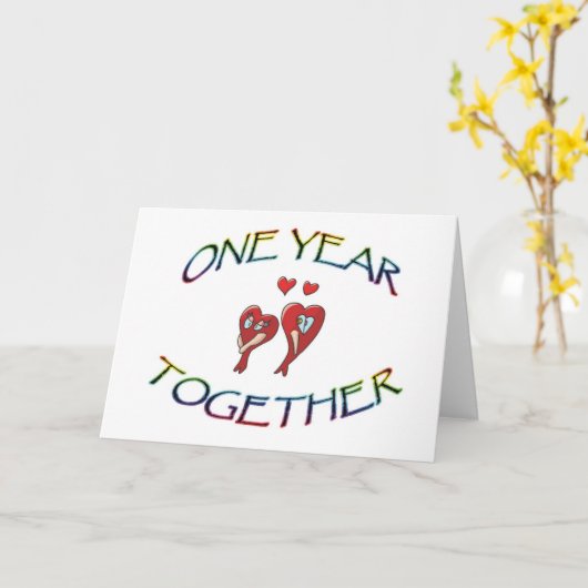 CARTE UN AN ENSEMBLE (Fleur jaune)