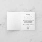 Carte Un an minimum d'anniversaire (Intérieur)