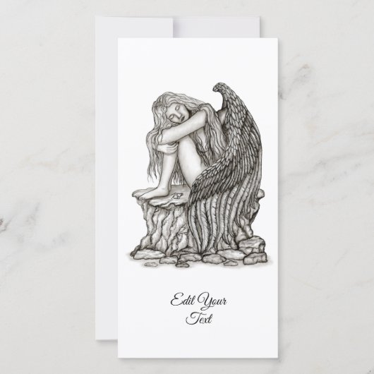 Carte Un ange endormi sur la pierre (Devant)