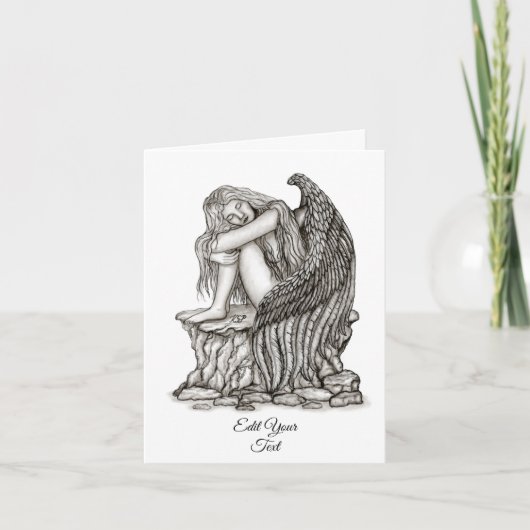 Carte Un ange endormi sur la pierre (Devant)