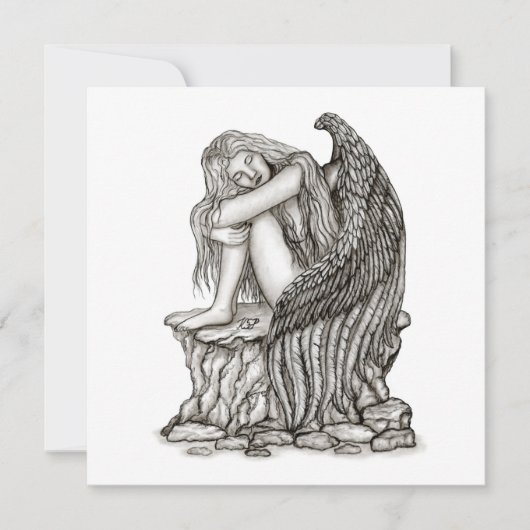 Carte Un ange endormi sur la pierre (Devant)
