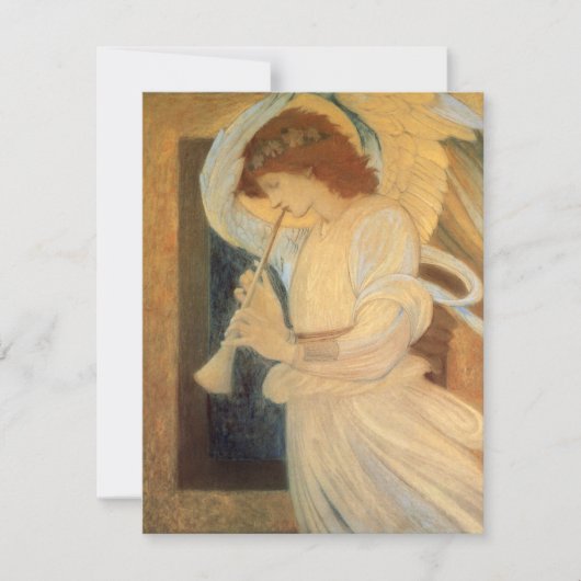 Carte Un ange joue à Flageolet par Burne Jones (Devant)