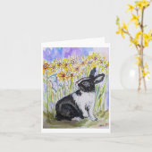 Carte Un anniversaire à Bunny (Fleur jaune)