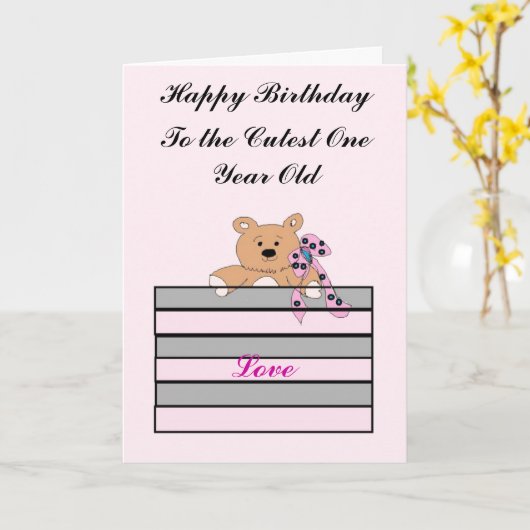 Carte Un anniversaire an (Fleur jaune)