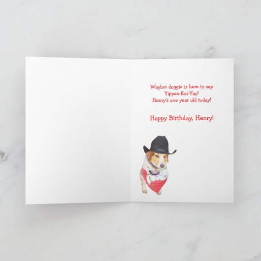 Carte Un anniversaire an (Intérieur)