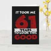Carte Un Anniversaire de 61 ans m'a fait bonne apparence (Fleur jaune)