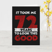 Carte Un Anniversaire de 72 ans m'a fait bonne apparence (Fleur jaune)