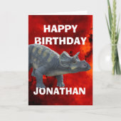 Carte Un Anniversaire Dino-Mite Attend (Devant)
