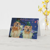 Carte Un anniversaire d'or féerique (Fleur jaune)