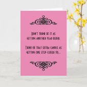 Carte Un anniversaire d'un pas de plus (Fleur jaune)