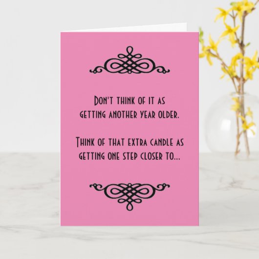 Carte Un anniversaire d'un pas de plus (Fleur jaune)