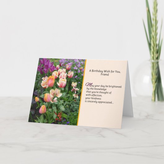 Carte Un Anniversaire Pour Vous, Ami (Devant)