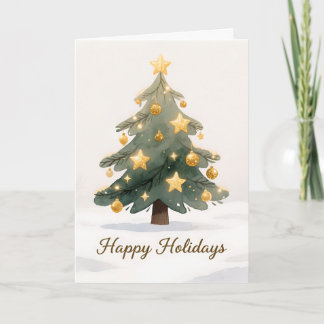 Carte Un arbre de Noël fantaisiste dessiné à la main