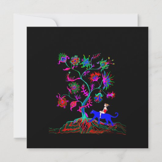 Carte Un arbre et un puma (Devant)