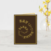 Carte Un archéologue mange de la saleté boire du café do (Fleur jaune)