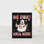 Carte Un assistant Médicale Éffrayant Ghost Halloween CM (Fleur jaune)