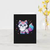 Carte Un Autocollant Loup Mignon (Fleur jaune)