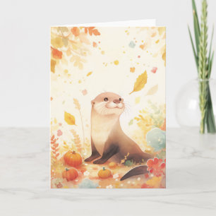 Carte Un Automne Fantaisiste avec la Loutre et les Citro