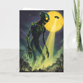 Carte Un autre Alien Invader Halloween (Dos)