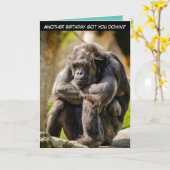 Carte "Un autre anniversaire t'a fait descendre ?" (Fleur jaune)