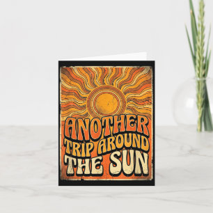Carte Un autre tour autour du soleil Rétro 70 ans Annive