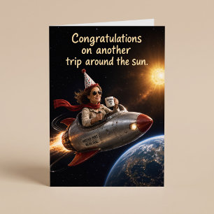 Carte Un autre tour du soleil Funny Birthday