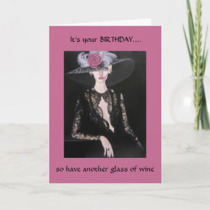Carte Un autre verre de vin/carte d'anniversaire