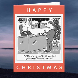 Carte Un avocat et un dessin du client heureux Noël