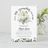 Carte Un Baby shower De Verdure Un Peu Citrouille Invita (Debout devant)