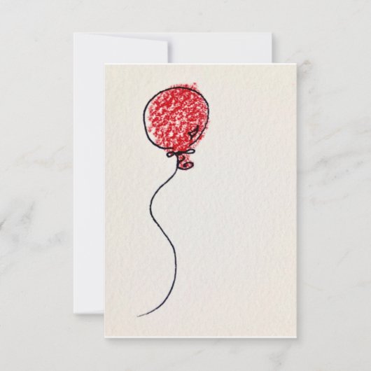 Carte Un Ballon Rouge (Devant)