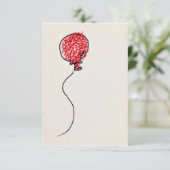 Carte Un Ballon Rouge (Debout devant)
