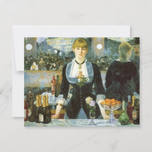 Carte Un bar aux Folies Bergere par Edouard Manet (Devant)